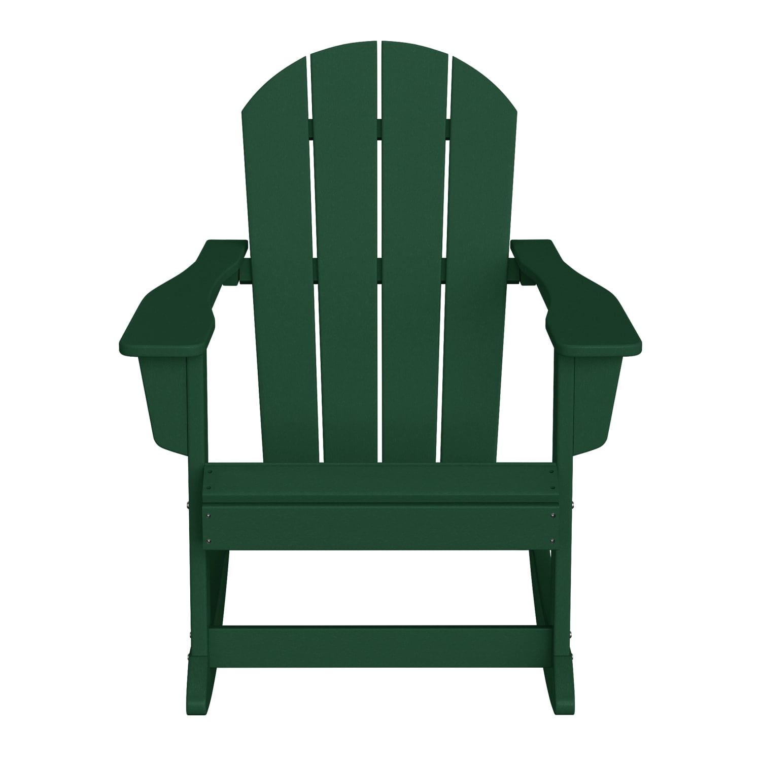 WestinTrends Malibu Outdoor Patio Porch Rocking Adirondack Chair, Dark Green