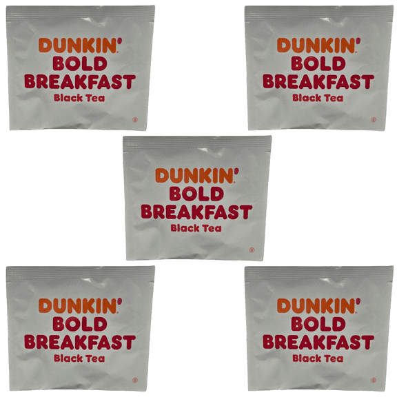 Dunkin' Donuts Bold Breakfast Black Tea Pyramid Sachet -5 Bags Total