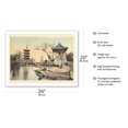 thumbnail image 2 of Asakusa District Tokyo - from Sixty-nine Stations of Kiso Road - Vintage Japanese Ukiyo-e Woodblock Print by Hiroshige, Eisen c.1800s - Fine Art Matte Paper Print (Unframed) 20x26in, 2 of 4