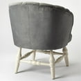thumbnail image 5 of Home Square Velvet Accent Chair in Gray and White - Set of 2, 5 of 6