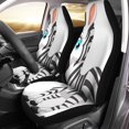 thumbnail image 1 of Juego de 2 fundas de asiento de coche ABPHQTO negro dibujos animados cebra divertido zoológico universal, 1 of 4