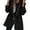 Black S, variant on Women Jacket Windbreaker Style Hooded Drawstring Waist Large Pockets Solid Color Zipper Closure Thermal Long-Sleeved Biking Hiking Workout Spring Fall Winter Coat