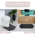 thumbnail image 7 of Home Weavers Inc Waterford Collection 100% Cotton Bath Carpet Non-Slip 2 Piece Bath Carpet set, Bathroom Rug- 17"x24", Bath Rug- 21"x34" Gray, 7 of 7