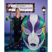 Shindigz 36.0" Masquerade Mardi Gras Mask with Balloons Cardboard Stand-Up
