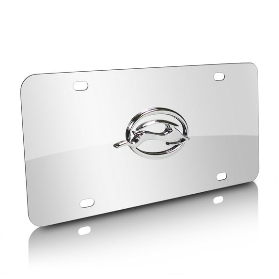 Chevrolet Impala 3D Metal Logo Mirror Chrome Stainless Steel License Plate