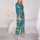 thumbnail image 3 of Fotbe Rubber Duck Conjunto de Pijama de Manga Larga para Mujer con Estampado, Ropa de Dormir de 2 Piezas, Conjunto de Casa Suave y Cómodo con Bolsillos-Medium, 3 of 7
