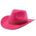 thumbnail image 3 of LILIYA Unisex Western Cowboy Hat with Multi Color Options, Packable Wide Brim Travel Hats, Classic Sun Protection Breathable Headwear for Camping Hiking and Holiday Trips, 3 of 5