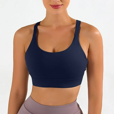 pstuiky Bras for Women Plus Size  2024 New Nude Yoga Sports Underwear Beauty Back Fitness Outside To Wear Shock-proof Push-up Bra Girls Bras Underwear Up to 50% Off