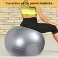 thumbnail image 3 of Exercise Ball for Balance Stability Fitness Workout Yoga Pilates at Home Office-silver&39.3inch/334cm, 3 of 5