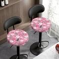 thumbnail image 3 of ZIATUBLE Christmas Santa Claus Stool Seat Cover Protector 2 Piece Washable Chair Seat Slipcover 14"-16" Stain Resistant Stool Seat Replacement Cover Cushioned Bar Stool Covers Round, 3 of 6