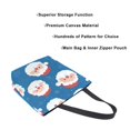 thumbnail image 3 of Large Canvas Bag 13.5x5.1x15 Inch Canvas Bag Shopping Canvas Bag Suitable For Outing Shopping Travel Out Of Large Capacity Storage Cute Santa Claus Face, 3 of 9