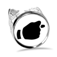 thumbnail image 1 of Provoke Gesture Outline Pattern Ring Adjustable Love Wedding Engagement, 1 of 3