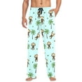 thumbnail image 5 of Funny Monkey and Tree Palm joogoo Men's Pajama Pants Cotton Long Sleepwear Lounge Pants M, 5 of 7