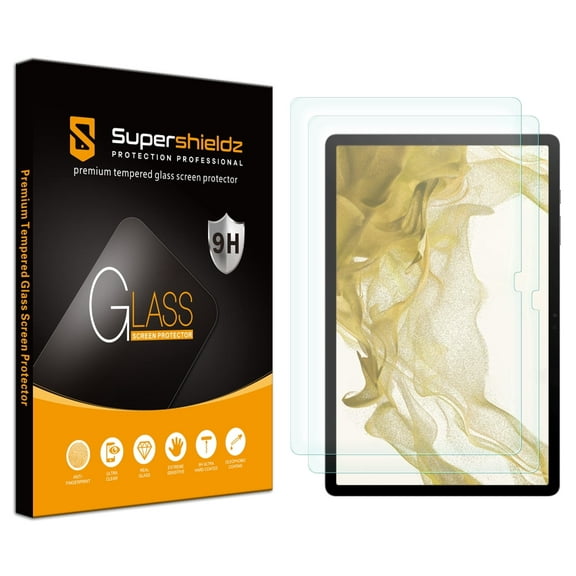(2 Pack) Supershieldz Designed for Samsung Galaxy Tab S10 Plus / Tab S9 Plus / Galaxy Tab S9 FE Plus (12.4 inch) Screen Protector, (Tempered Glass) Anti Scratch, Bubble Free