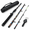 Black-HDSJQB198-6'6", variant on 5'6" Ultra-light Spinning Fishing Rod Threaded Grip Handle Durableposite Graphite & Glblank Ceramic Line Guides Strike Detection