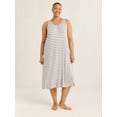 thumbnail image 5 of Joyspun Women’s Sleepwear Knit Midi Chemise, Sizes S-5X, 5 of 7