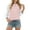 Light Pink, variant on Weardear Women's Casual T-Shirts 3/4 Sleeve Color Block Cute Tops Comfy Blouses