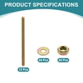 thumbnail image 3 of 12Pack Fully Threaded Rod, 1/4"x4" Zinc-Plated Carbon Steel with Nuts Washers, 3 of 7