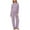 Purple, variant on Women's Loose Knit Long Sleeve Hoodie With Wide Pants Two Piece Set after Wedding Outfit for Bride Woman Suit Set Insulated Bib