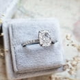 thumbnail image 2 of SOLITAIRE JEWELS 2.82Tcw - Elongated Cushion Cut White Moissanite Hidden Halo Wedding Ring 18k Gold, 2 of 5