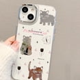 thumbnail image 3 of Cute Tulip Flowers Butterfly Cherry Cat Plating Mirror Phone Case Compatible with iPhone Case (White,iPhone 11), 3 of 6