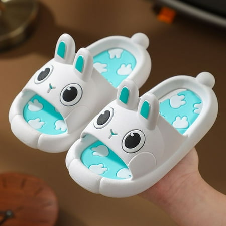 

Girls Casual Cute Cartoon Rabbit Bunny Slippers Non-slip Soft Sole Slip-on Comfortable Slippers For Home House Shoes