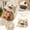 Khaki, variant on Cute Bear‑Ears Newsboy Beret Cap For Women Sweet 3D Strawberry Cake Decor Lace Trim Headwear Soft Plush Hat Blue