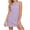 Purple, variant on Dvprdro Womens Summer Casual Striped Dress Crewneck Sleeveless Back Zipper Mini Dress