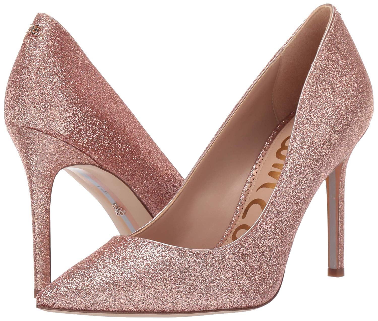 Sam Edelman Sam Edelman Women's Hazel Pump Rose Gold Glitter Pointed