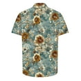 thumbnail image 4 of AHTJRT Stylish Men's Camouflage Print Button Down Short Sleeve Shirt Multicolor S, 4 of 5