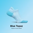thumbnail image 2 of Feetures Plantar Fasciitis Relief Sock Light Cushion No Show Tab - Targeted Compression Sock for Women & Men - Blue Topaz , Medium (1 Pair), 2 of 7