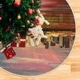 thumbnail image 5 of FMSHPON Building Sunset City Xmas Christmas Tree Skirt Stand Mat for Holiday Party Decoration Indoor Outdoor 36 inches, 5 of 6
