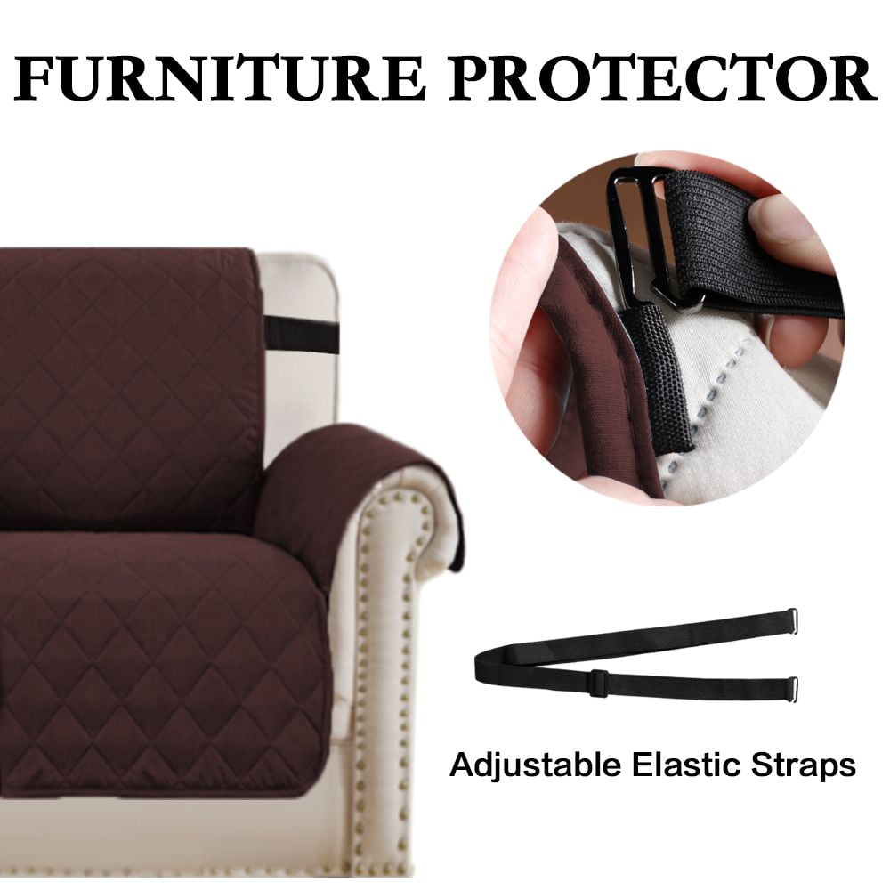 PrimeBeau Comfortable Reversible OEKO-TEX Sofa Slipcover, Soft Cover, Brown/Beige, 75" x 110"
