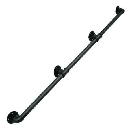 

Morima Corridor Passage Staircase Handrail Handle Stair Banister Grab Rail Wall Support Railing Black
