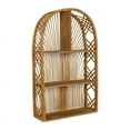 thumbnail image 3 of Harmony Brown Arch Rattan Boho Tiered Wall Shelf, 3 of 6
