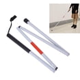thumbnail image 2 of Visually Impaired Blind Walking Stick 4 section Folding Aluminum Cane 124CM Long, 2 of 5