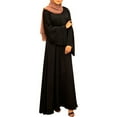 thumbnail image 7 of Women's Casual Solid Dress Flare Sleeve Abaya Arab Kaftan Dress Tunic Women Maxi Dresses for Women plus Size Backless Casual Dress Women Casual Dresses with Pockets Casual Tan Dress Summer Midi Dress, 7 of 7
