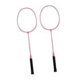 thumbnail image 3 of jinwen Badminton Rackets 2Pcs Badminton Equipment for Beach Indoor Outdoor Backyard Pink, 3 of 7