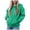 Green, variant on Girls Zip up Hoodie Trendy 2026 Cute Oversized Zipper Sweatshirt with Pocket Kids Fashion Winter Clothes (Light Purple,5-6 Years)