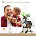 thumbnail image 4 of Dranite Plush Cowboy Rocking Horse, Wooden, Sounds, Brown, 3-6Y, 4 of 11