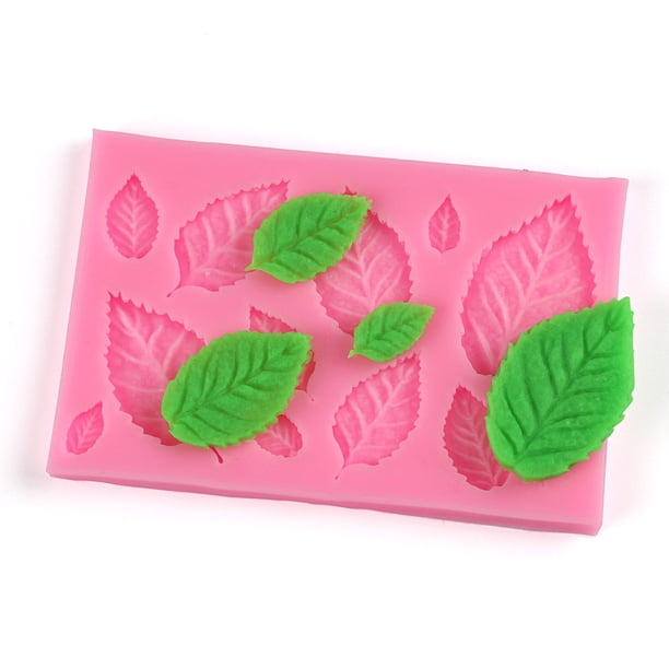 Fiudx Molde de Hojas de Rosa, Molde para Fondant de Grado Alimenticio, Reutilizable, para Decoración de Tartas, Fácil de Limpiar, Ideal para Chocolate, Pasta de Azúcar, Repostería Casera, Diseño Flex