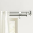 thumbnail image 2 of Ridicili 5/8" Telescoping Double Curtain Rods with Trumpet Finials, Pewter,48"-84", 5/8 Inches Front and 1/2 Inches Back Double Window Drapery Rod, 2 of 6