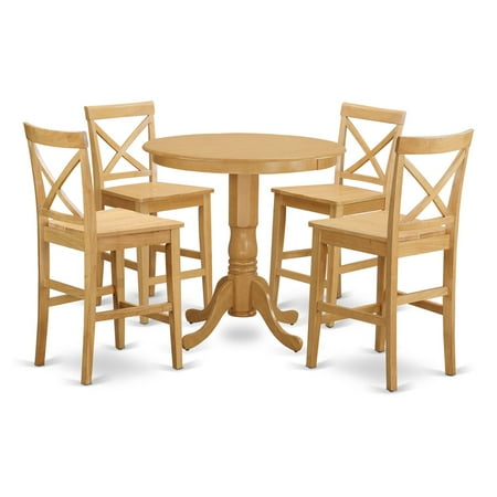 East West Furniture Jackson 5 Piece High Cross Dining Table Set