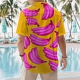 thumbnail image 4 of Ankishi Mens Hawaiian Shirt Fruit Lapel Button Down Short Sleeve Beach Shirts Summer Tops for Streetwear, 4 of 8