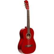 3/4 classical guitar with linden top, red