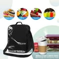 thumbnail image 4 of Picia Skeleton Playing Xylophone Lunch box Lunch bag for men women Large capacity Lunchbox Reusable Lunch bags Insulated Lunch bag Lunch box cooler, 4 of 9
