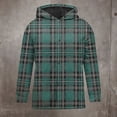 thumbnail image 2 of RongHuan Big and Tall Plaid Jacket Mens Fleece Lined Flannel Shirt Jackets with Hood Fall Winter Button Down Outerwear Casual Long Sleeve Coat, 2 of 4