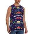 thumbnail image 2 of Daiia Happy Mardi Gras Printed Men's Tank Tops,Casual Soft Sleeveless Gym Muscle Shirts Bodybuilding Tee-Medium, 2 of 8