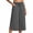 Dark Gray, variant on Capri Pants for Women Plus Size High Waist Wide Leg Pants Soft Stretch Casual Cropped Trousers S-3XL
