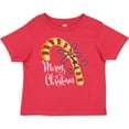 thumbnail image 3 of Inktastic Merry Christmas Red and Gold Candy Cane Boys or Girls Baby T-Shirt, 3 of 5
